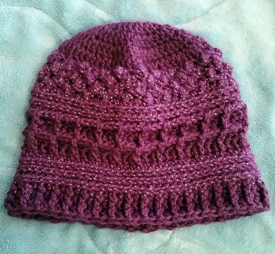 Crochet Waffle Berry Hat