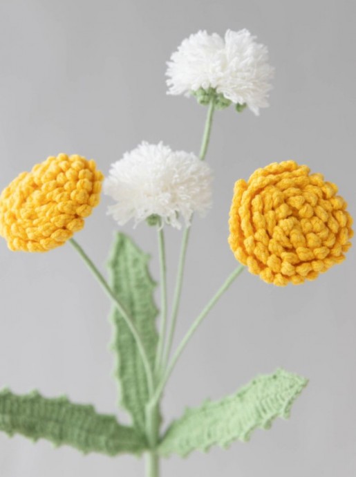 Crochet Beautiful Dandelion (Free Pattern)