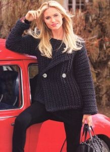 Crochet Classic Double-Breasted Jacket For Women