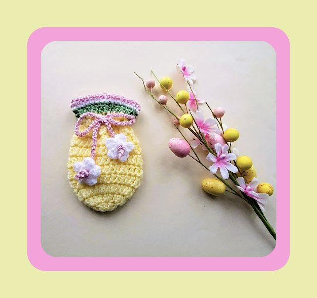 Crochet Easter Mini Egg Pouch Bag