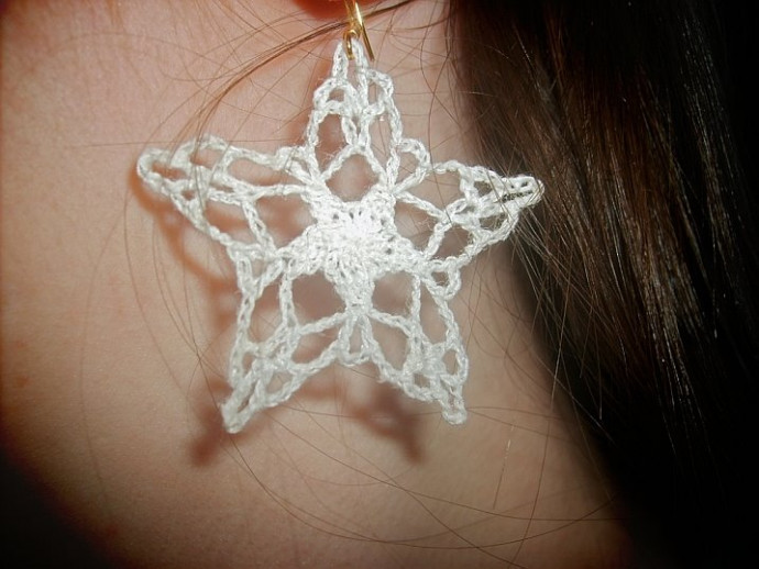 Crochet Star Earrings