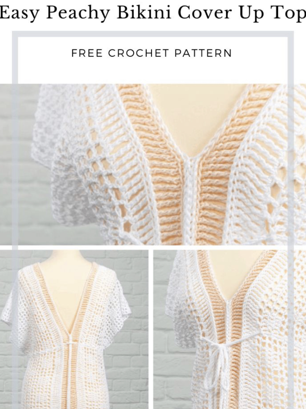 Easy Peachy Bikini Cover Up Crochet Pattern (FREE) – FREE CROCHET ...