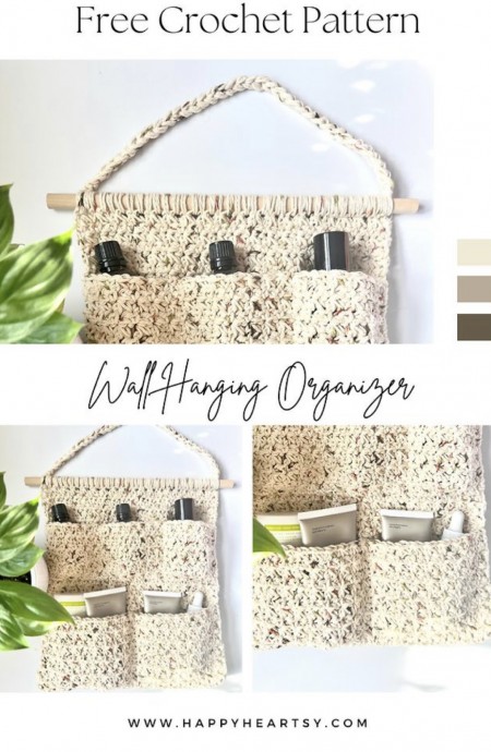 Crochet Wall Hanging Organizer | Free Pattern