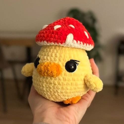 Crochet Mushroom Duckling