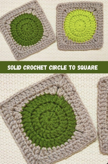 Crochet Solid Circle To Granny Square (Free Pattern)