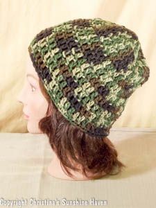 Crochet Camo Friendship Hat