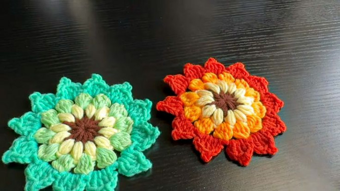 Crochet Sunburst Coasters