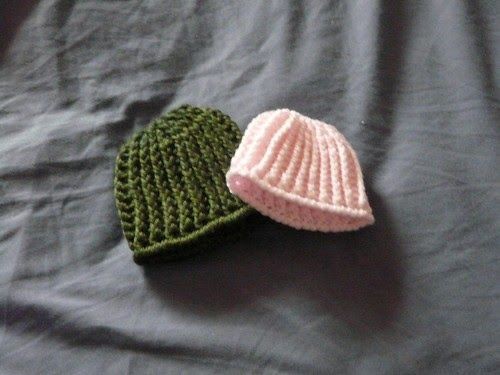 Crochet Ribbed Preemie Hat