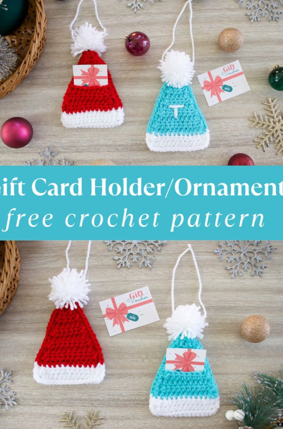 Crochet Gift Card Holder Ornament (Free Pattern) FREE CROCHET PATTERN