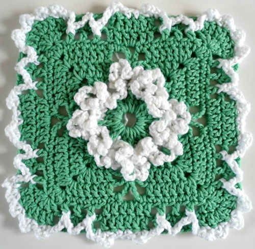 Crochet Spider Lily Dishcloth