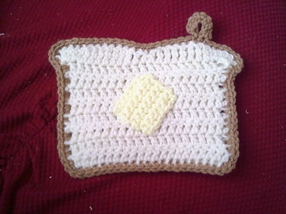 Crochet Bread and Butter Pot Holder