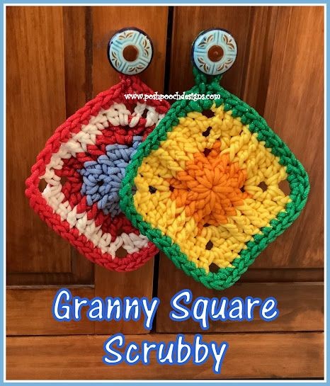 Crochet Granny Square Scrubby