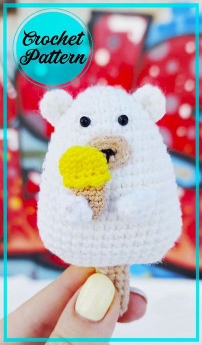 Crochet Ice Cream Bear Amigurumi