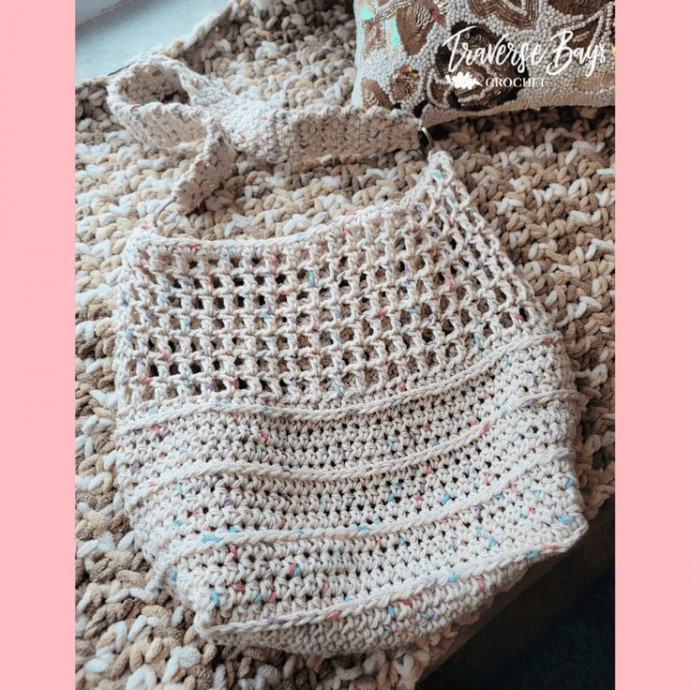 Crochet Tote Square Market Bag