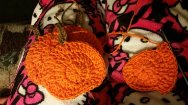 Crochet Pumpkin Coasters