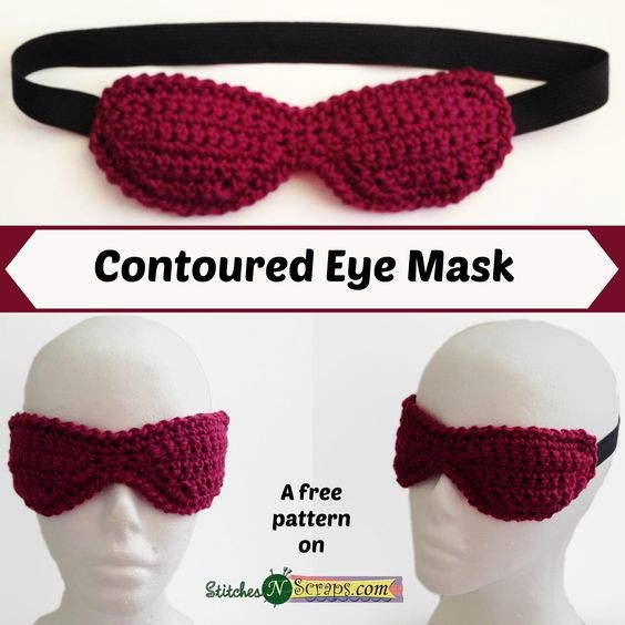 Crochet Contoured Eye Mask