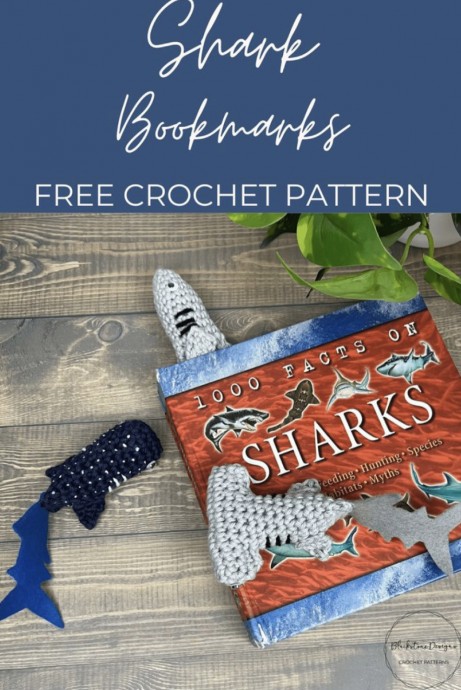 How to Crochet Shark Bookmarks – Free Pattern