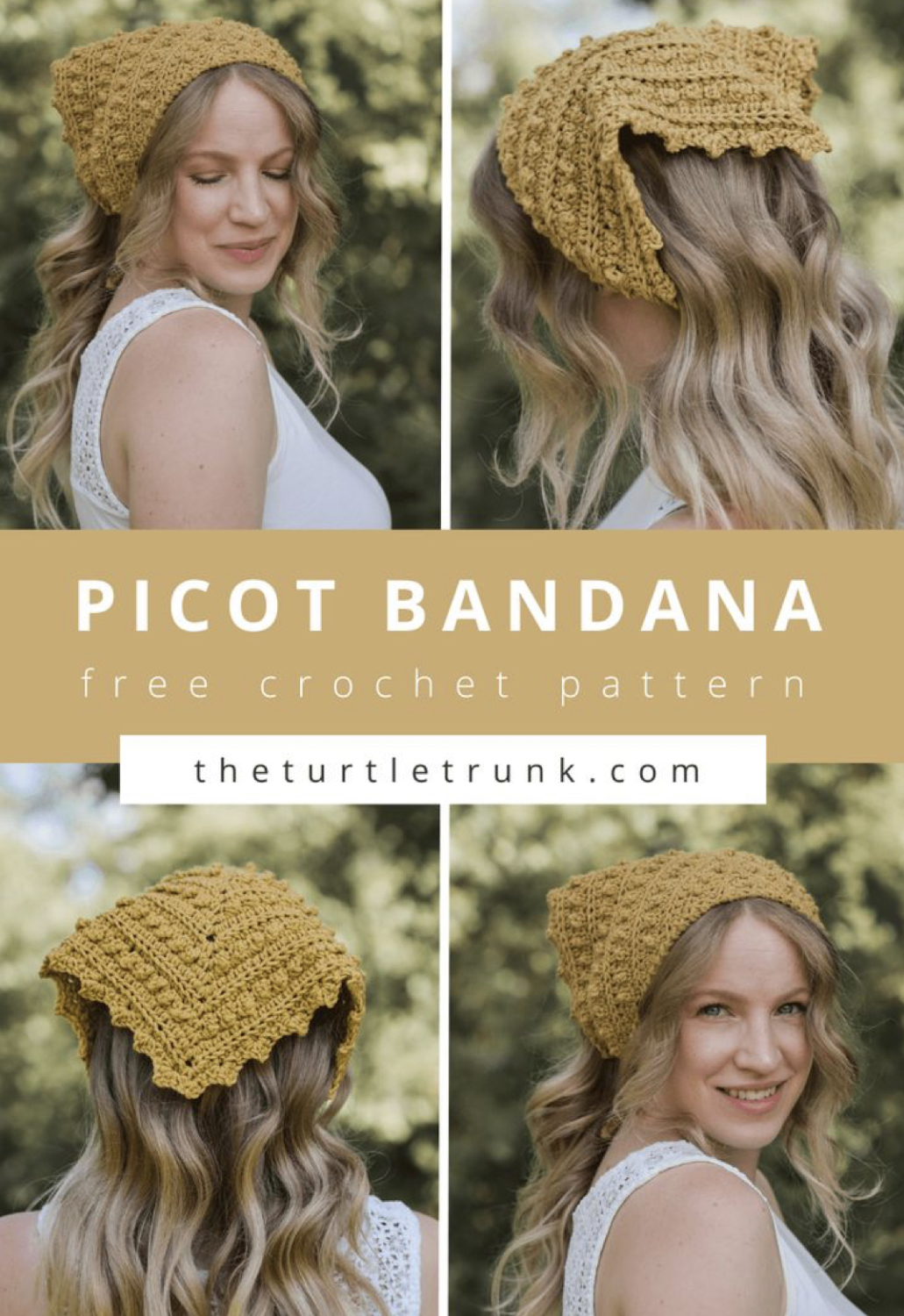 Picot Bandana Free Crochet Pattern FREE CROCHET PATTERN — Craftorator