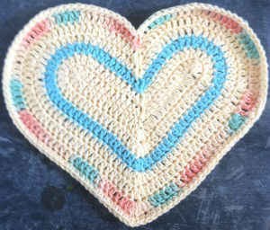 Crochet Soul Heart Dishcloth