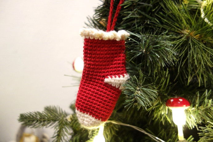 Crochet Mini Christmas Stocking