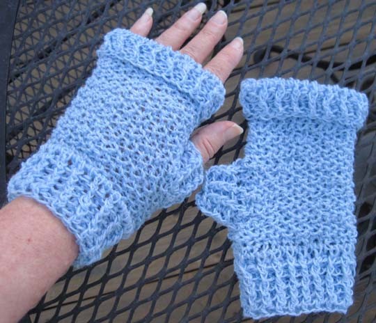 Crochet Ice Chip Mitts