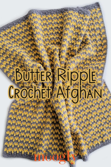 Crochet Butter Ripple Afghan