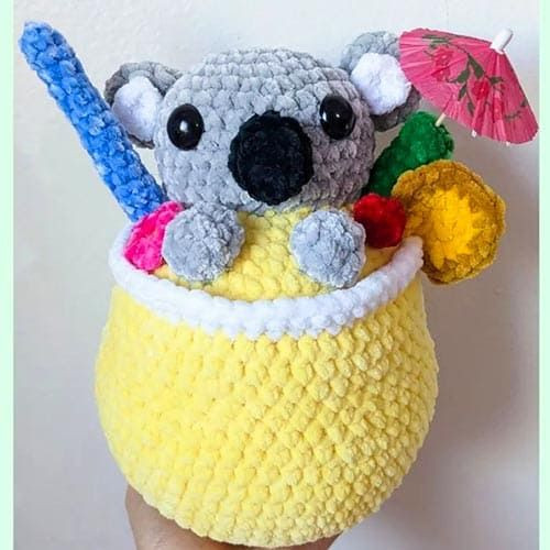 Crochet Cocktail Koala Amigurumi