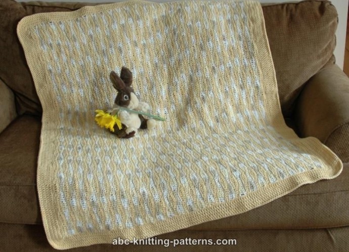 Crochet Sunny Waves Baby Blanket