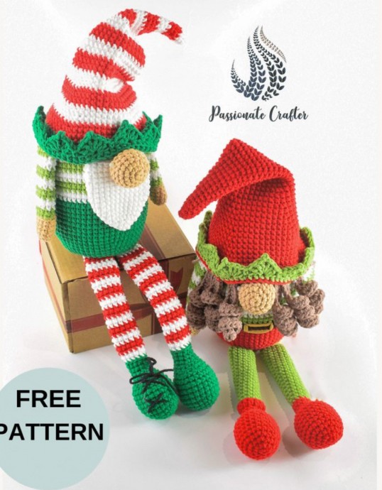 Crochet Elf Gnome for Christmas (Free Pattern) FREE CROCHET PATTERN