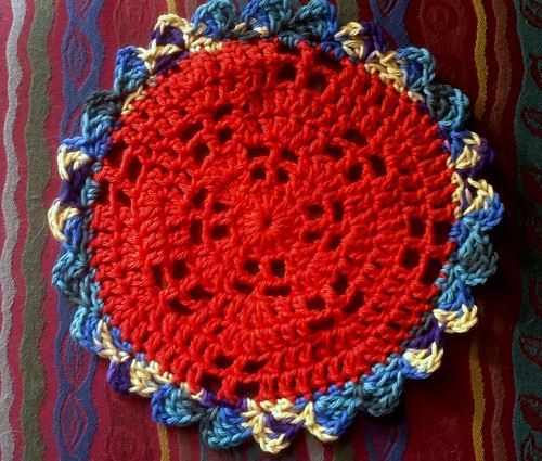 Crochet Ring of Fire DishCloth