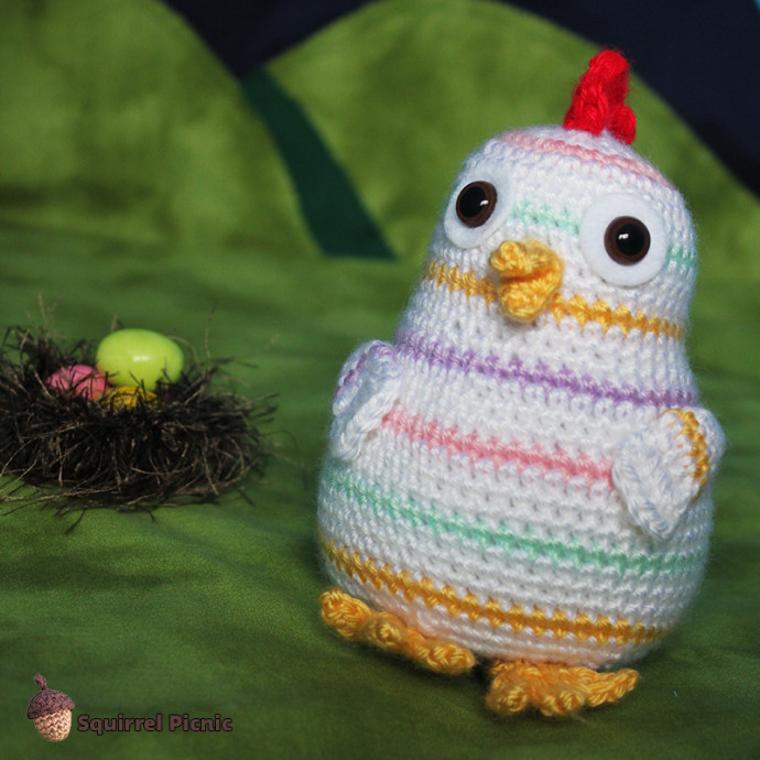 Crochet Rainbow Chicken