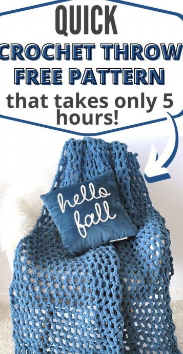 Free Crochet Pattern: Blue Moon Throw