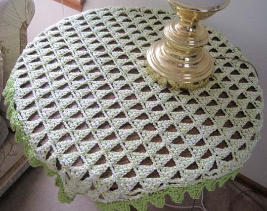 Crochet Mountain Peak Table Topper