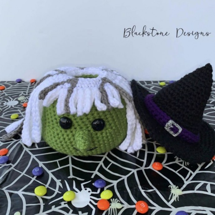 Crochet a Witch Head Candy Dish (Free Pattern)