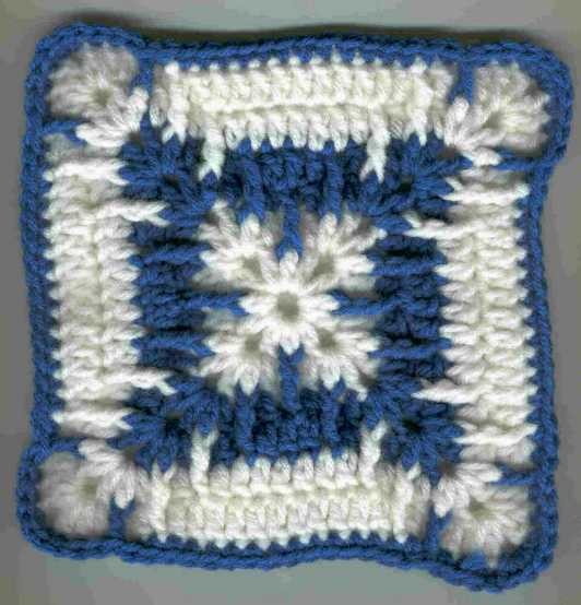Crochet Blue Ice Square