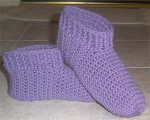 Crochet Ribbed Slippers