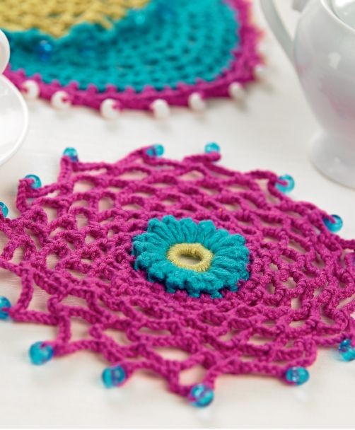 Crochet Colourful Coaster