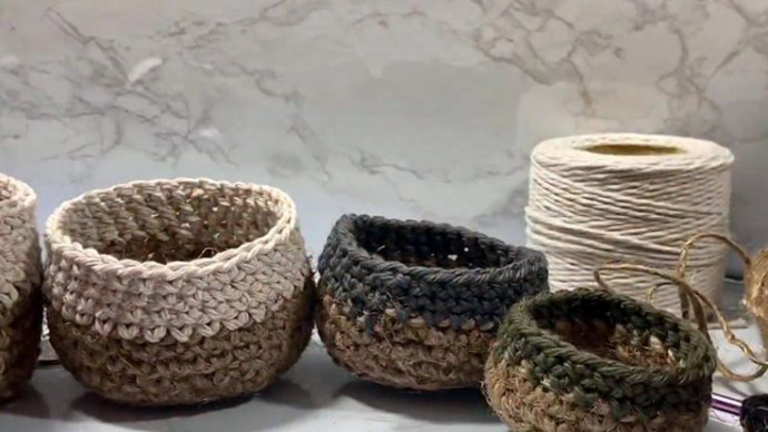 Crochet Mini Nesting Baskets