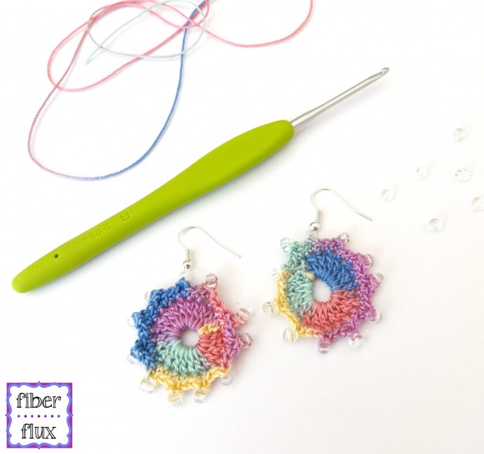 Crochet Summer Sparkle Earrings