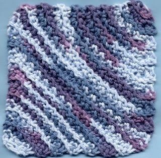 Crochet Diagonal Dishcloth