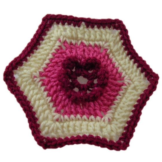 Crochet Posy Hexagon Motif