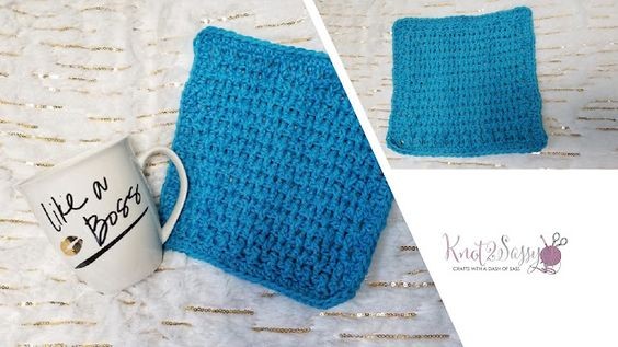 Crochet Cotton Weave Dishcloth