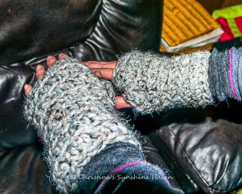 Crochet Thick Warm Fingerless Gloves