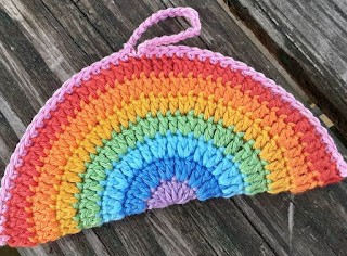 Crochet Hanging Rainbow