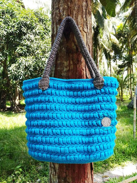 Crochet Blue Bag