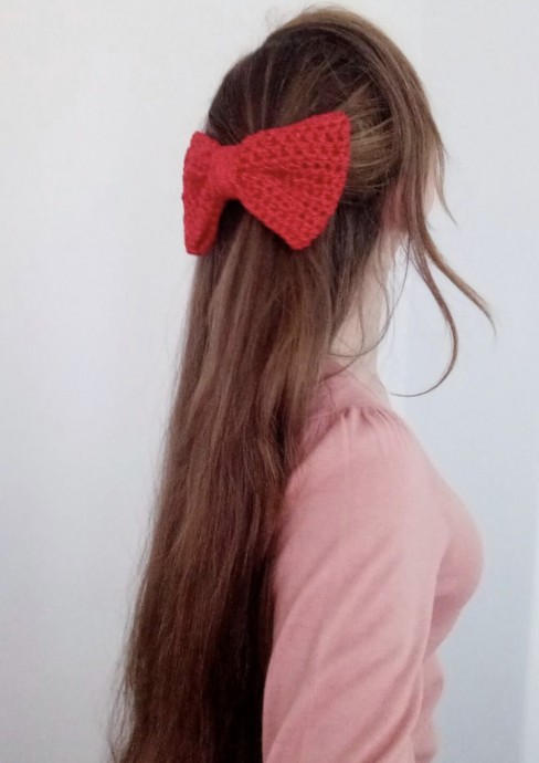 Crochet Christmas French Bow (Free Pattern)