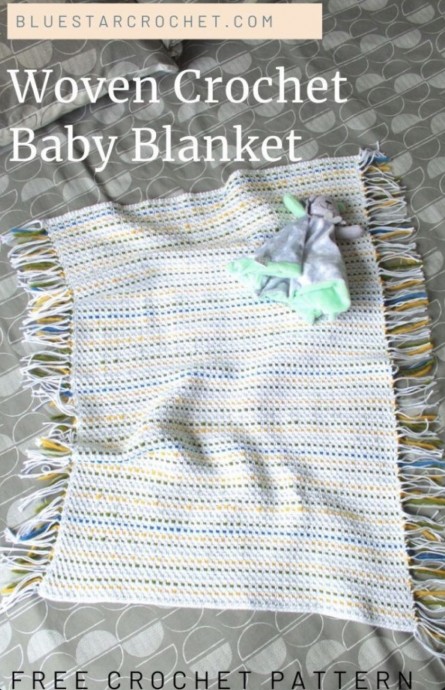 Woven Crochet Baby Blanket Free Pattern