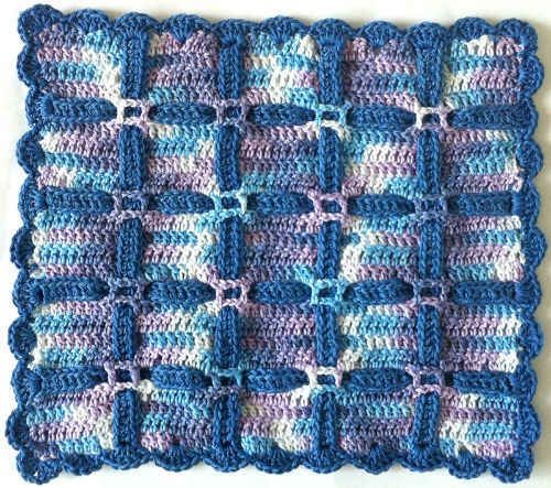 Crochet Ocean Weave Dishcloth