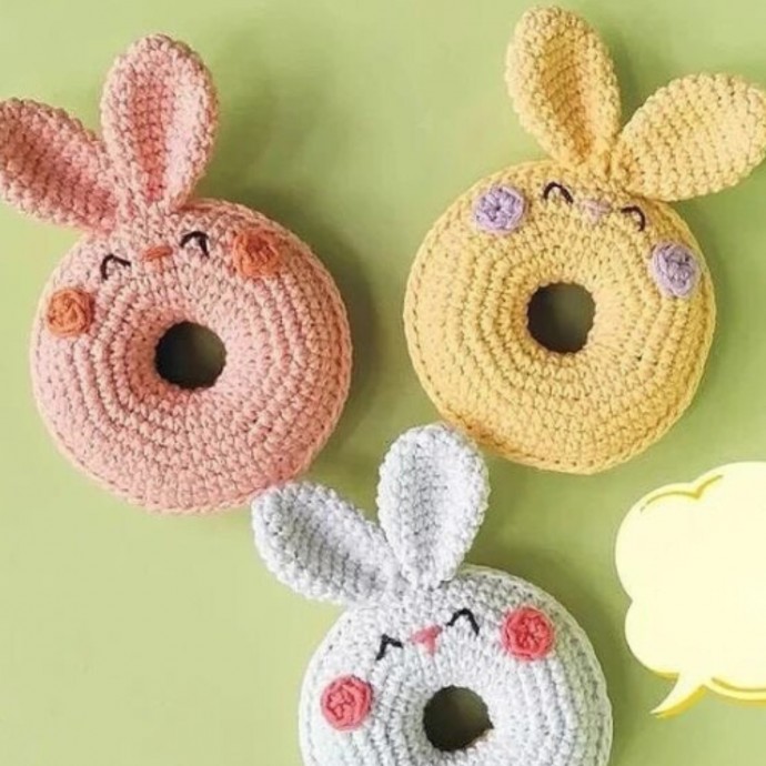 Crochet Mini Donut Bunny