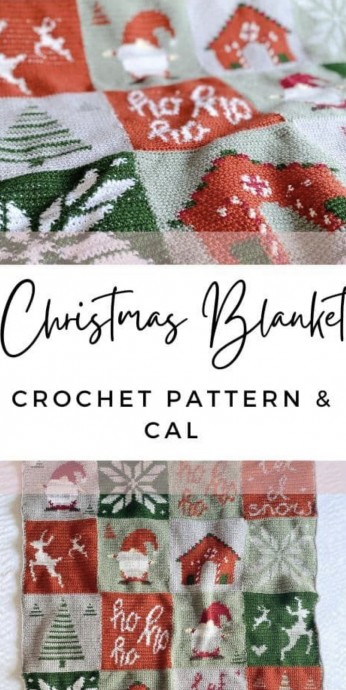 Crochet Christmas Blanket (Free Pattern)